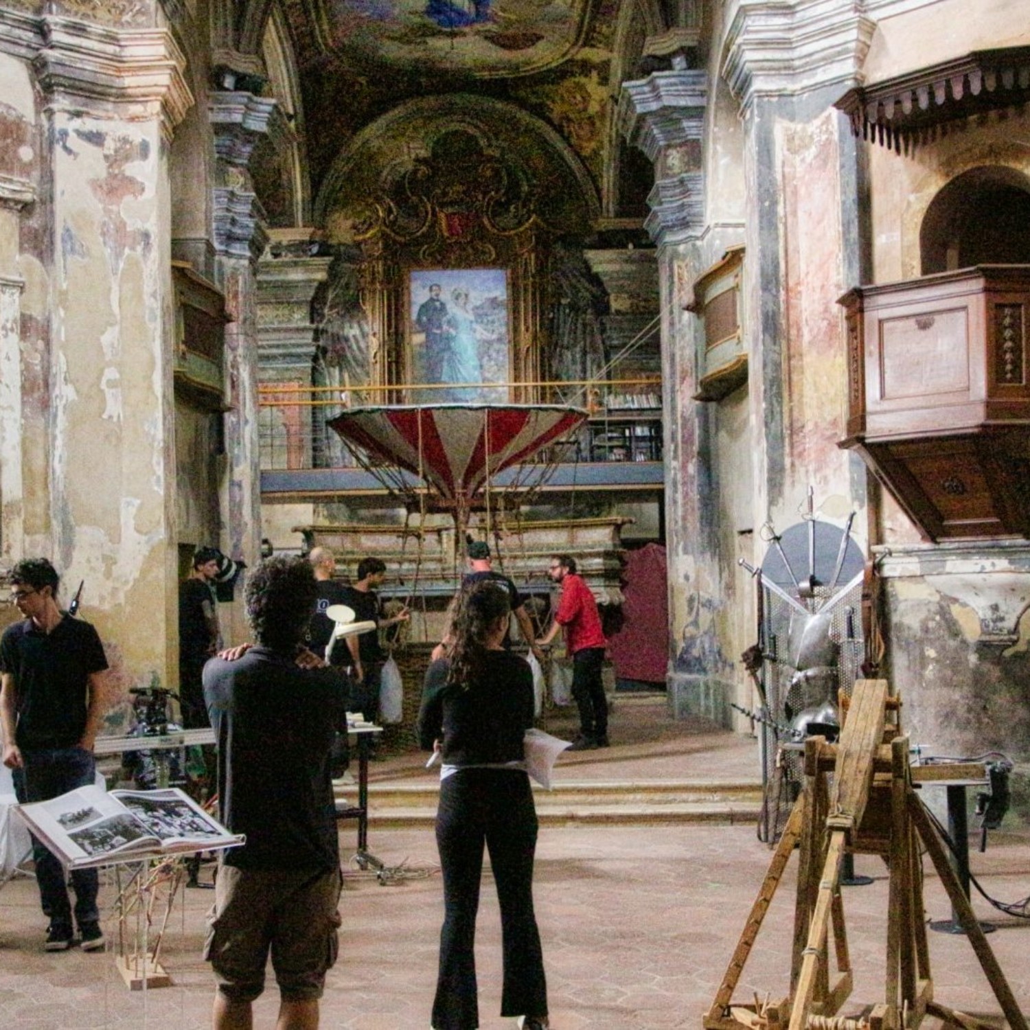 Riprese all'interno dell'ex Confraternità Di Villanova d'Asti